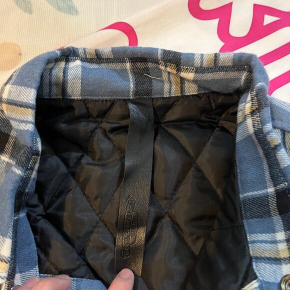 Chrome Hearts Sanskrit Check Quilted Shirt Blue And Black Check - Picture 2 of 9